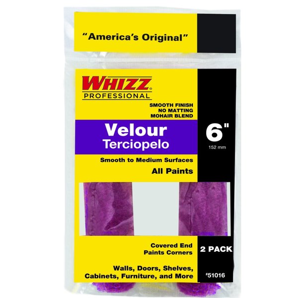 Whizz PAINT ROLLER COVER 6""2PK 51016